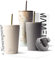 MAMEIDO Thermobecher personalisiert 470ml - Kaffeebecher to go mit Namen aus Edelstahl doppelwandig isoliert, auslaufsicher - Namensgravur als personalisiertes Geschenk (Ivory Beige, 0,47l)