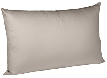 liebling Kissenhülle Interlock Jersey 40 x 80 cm, Farbe Taupe, Kissenbezug aus 100% Baumwolle, edler Glanz, waschbar 60 Grad, Ökotex 100