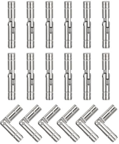 QUARKZMAN 18 Stück Unsichtbare Messingfass-Scharniere, 30x5mm Verdeckte Scharniere, Faltbare Stütz-Zylinderscharniere für DIY Schmuckkästchen Schranktür Fass-Scharniere