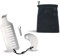 Cerrojo Portátil Antirrobo de Acero Inoxidable. Cerradura Mejorada sin Agujeros con Tornillo Ajustable para Mayor Seguridad. Cerrojo Interior para Pestillo de Puertas con Bolsa Incluida para Viajes.