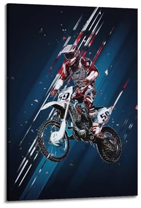 YTNSA Sport-Motorrad-Poster, Motocross-Dirt-Bike-Poster, dekoratives Gemälde, Leinwand, Wandposter und Kunstdruck, modernes Familienschlafzimmer, Dekor-Poster, 30 x 45 cm