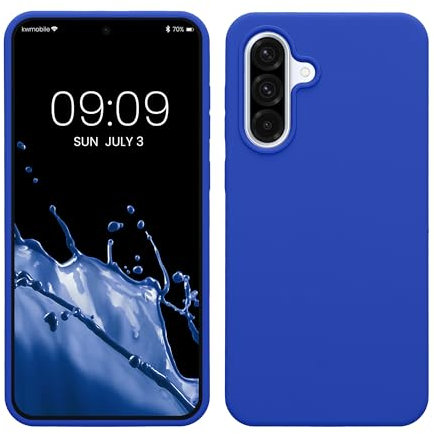 kwmobile Housse Compatible avec Samsung Galaxy A36 5G Coque - Housse de téléphone Protection Souple en TPU Silicone - Bleu Baltique