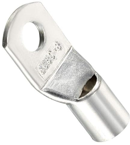 TA-VIGOR 20Pcs Copper Wire Lug, 1 AWG SC50-8 Cable Lugs Bolt Hole, Battery Cable Ends Eyelets Crimp Tubular Ring Terminals Connectors for Boat Car Electric Auto