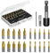 Nuovoware Schraubenausdreher Set, 22PCS Beschädigte Schrauben Entferner, HSS 4341 Schraubenlöser Screw Extraktor Set, Kaputte Schraube Ausdreher Werkzeuge mit Bitaufnahme & Verlängerungshalter, Gold