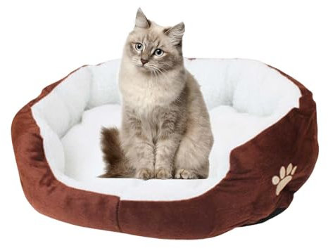 Ziennhu LucyBalu® Dinghy Katzenbett | Katzenkissen | Bett | Korb für große und kleine Katzen | Kissen für weich und bequem | Donut | Bett für drinnen | Schlafen
