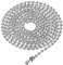 sourcing map Stainless Steel Ball Chain 3.0mm 17.7 Length 316L Round Bead Necklace Dog Tag Pull Chains with Connectors Clasps for Men Women Jewelry Making Bracelets Keychain, Silver