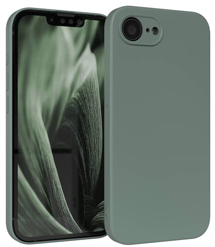 EAZY CASE - Silikonhülle für iPhone 16e Hülle Silikon Case Dunkelgrün weich stoßfeste Handyhülle Schutzhülle mit Kameraschutz Dünn Premium Schutz Cover TPU Phone Bumper in Mitternacht Grün Matt