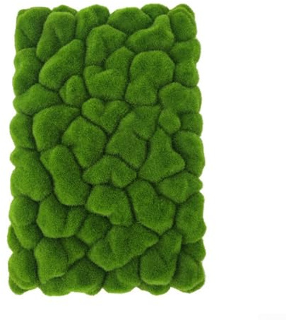 CYRENT Künstliches Moos-Wandpaneel, beflockte künstliche Moospflanzen, Gründekoration, für den Innen- und Außenbereich, Heimlandschaft, Hintergrund, DIY Handwerk und Moosrasen (1)