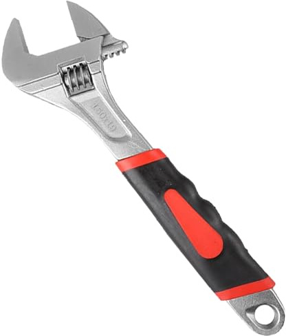 TEYIAN 6-inch Adjustable Spanner Adjustable Wrench Set Multifunctional Carbon Steel Shifter Spanner Wide Opening Jaws Wrench Soft Grip Handles Hand Tools Plumbers Tools