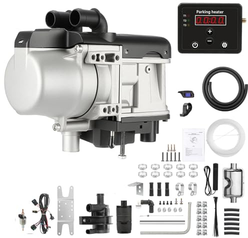 12V 6 KW Kühlmittelheizung, Standheizung Diesel Kerosin Dual Modus Lufterhitzer Hydronic Heizung, Diesel Warmwasserbereiter mit Fernbedienung & LCD-Monitor für Boot, Wohnwagen, Bus, Wohnmobile, Auto