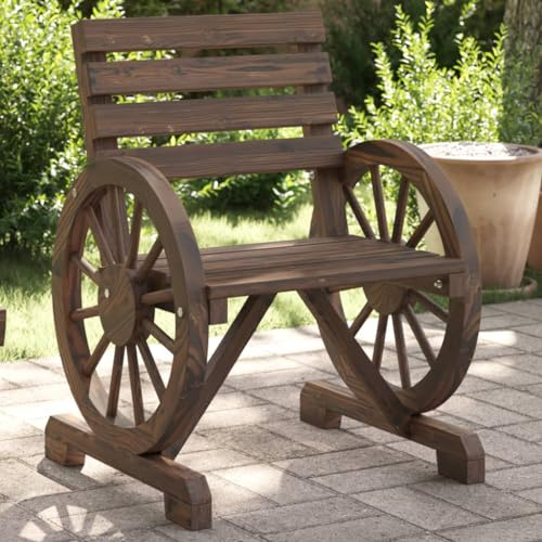 Holamys Gartenstuhl Massivholz Tanne 58x58x78,5 cm, Holz Outdoor Stuhl mit Armlehnen, bequemer Terrassenstuhl für Garten, Balkon, Patio Möbel, robuste Konstruktion
