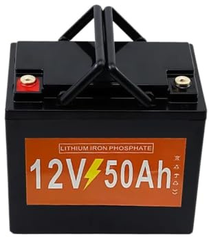 Batteria Di Grandi Dimensioni A Ciclo Profondo 12V 50Ah LiFePO4 Batteria Al Litio, Con BMS E Alimentazione Adatta for Alimentatore Di Backup Portatile Esterno