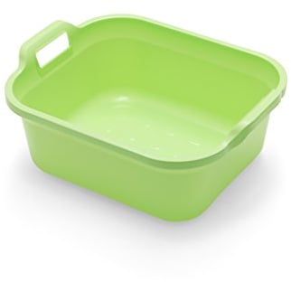 Addis Rectangular Washing Up Bowl with Handles, Plastic, Mint Green