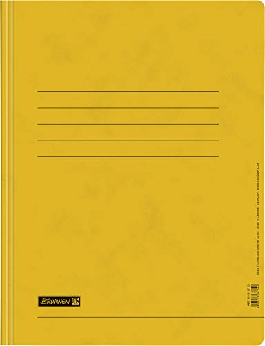Baier & Schneider 102010710 Schnellhefter für A4, hochwertiger Pressspankarton 225 g/m², 25 Stück gelb