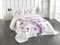 ABAKUHAUS Mauve Tagesdecke Set, Blumen Blatt Butter, Set mit Kissenbezügen Waschbar, für Doppelbetten 264 x 220 cm, Weiß Pflaume