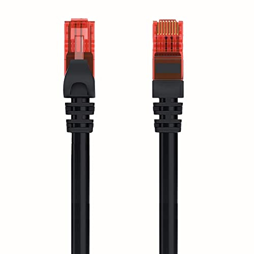 Welly Enjoy wy40150 Cable de red de Cat.6 U/UTP Ethernet Gigabit LAN RJ45, 0.5 m de Largo, PVC, EL que, AWG 26/7, Negro