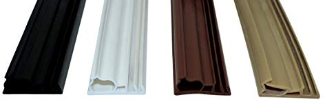 SN-TEC Universal Haustürdichtung/Türdichtung SNSK 318 (Gesamtbreite 24mm) für 5mm Nut, 18mm Falzbreite, 3 bis 8mm Anschlagluft (50 Meter) Farbauswahl: Schwarz/Weiß/Braun/Beige (Braun)
