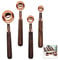 iwobi 4PCS de cucharas medidoras de Cobre, con Mango de Madera para su hogar cocina Cucharada Accesorios de Cocina para Hornear