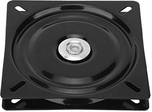 AUNMAS Tisch Drehscheibe, 19.7x19.7x2cm Schwarzes Eisen Lager Stuhl Unterstützung Platte Sitz-Drehfuß-Montageplatte Universal 360 Grad Esstisch Drehscheibe für Barhocker Stuhl