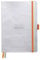 RHODIA 117570C - Soft Notebook Bullet Journal Goalbook Silver - A5 - Dotted Dot - 240 pages - Clairefontaine White Paper 90g - 2 Ribbons, Elastic Closure - Faux Leather Cover