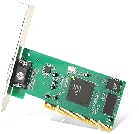 Cuifati Scheda grafica, scheda video multi-display, scheda grafica VGA PCI 8 MB 32 bit Accessori per computer desktop, profilo basso, scheda grafica a basso consumo