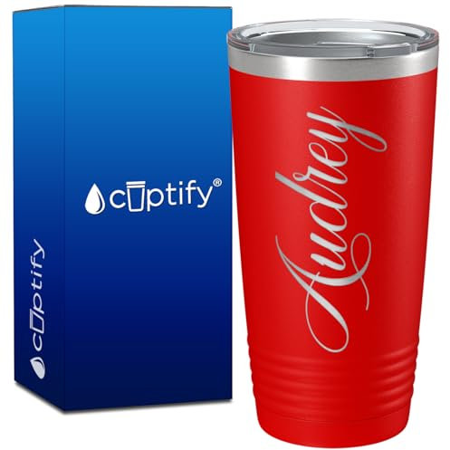 Vasos personalizados de 20 onzas con tapa rojo mate grabado personalizado taza de regalo de acero inoxidable aislada al vacío