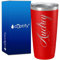 Vasos personalizados de 20 onzas con tapa rojo mate grabado personalizado taza de regalo de acero inoxidable aislada al vacío