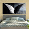 DIY 5D Diamant Painting nach Zahlen Kits,Diamond Painting Set Voll Schwarz-Weiß-Flügel Große Bilder Diamant Gemälde Full kristall Strass Kreuzstich Stickerei für Home Wall Décor-Round Drill,40X80cm
