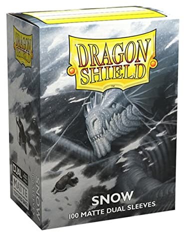 Arcane Tinmen ApS- Sleeves: Dragon Shield Matte Dual Snow (100) (White) Accessori, Multicolore, Standard-Größe, AT-15005