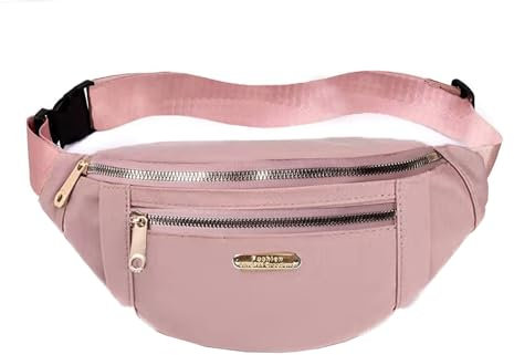 EVANCARY Damen Bauchtasche, Modische Hüfttasche mit verstellbarem Riemen, Pink, 11.02L x 5.11W x 3.15H inches, Wasserdicht, Cross-Body