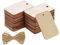 Holzrechtecke, 108 Stück (5.2cm x 3.4cm), Unbehandelte Helle Rechteckige Holzausschnitte, Rustikal, mit Loch und 3m Hanfseil, Ideal für Party, Weihnachten, Kinder & DIY-Projekte