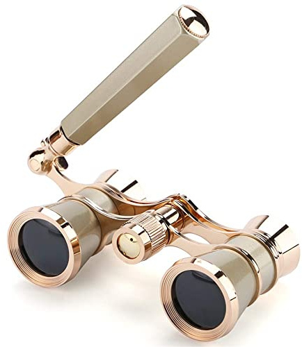 Aroncent Opera Glasses Binoculars 3X25 Theater Glasses Mini Binocular Compact with Handle for Adults Women in Opera Musical Concert