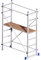 Bricoloco Professional Aluminium Scaffolding with Platform and Anti-roll Base. Non-slip Step Ladder Scaffolding