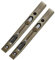 Haven Heritage 2 Pack Flush Bolt 6 Inch, Heavy Duty Flush Bolt for Double Door, Solid French Door Lock (Antique Brass)