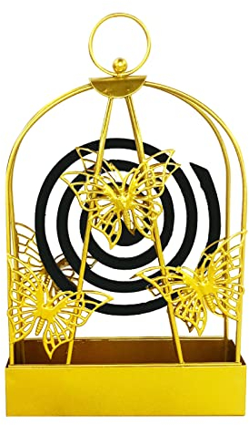 Support Bobine Moustique, Support de Bobine de Moustique Spirale Anti-Moustiques, Métal Brûleur d'Encens, Porte Encens Métal Classique, Support Bobine Anti-Moustique Portatif, Mosquito Coil Holder (B)