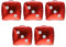 5 x Würfel-Würfelballons, große aufblasbare Jumbo-Würfel, Aluminiumfolien-Ballons für -Themen-Party-Dekorationen, Innen- und Außenbereich, breite Spielgeschenke, Rot