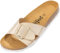 Palado Pantoletten Damen Tinos - bequeme Sandalen Made in Spain - elegante Hausschuhe mit Kork-Fußbett - modische Sommerschuhe Beige Lack UK8 - EU41