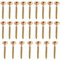 AERZETIX - C67506 - Lot de 25 Vis à bois Ø8x80mm à tête large bombée - à empreinte étoile Т40 - en acier zingué - menuiserie, contreplaqués, agglomérés, mélaminés