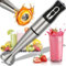 Retoo Mixeur plongeant électrique 1200 W Batteur manuel Hachoir pour milkshake smoothies purée sauce Mélangeur électrique Vitesse en continu Portable