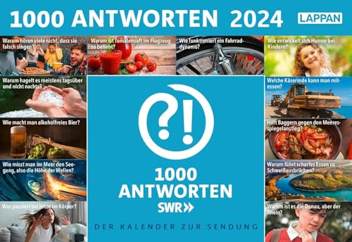 1000 Antworten - Tagesabreißkalender 2024 - Lappan-Verlag - Hätten Sie's gewusst? Jeden Tag ein bisschen schlauer! - 16 cm x 11 cm