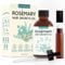 Rosemary Oil for Hair Growth 120ml, Natural Rosemary Essential Oil for Hair with Dropper & Roller Bottle, for Eyebrows & Lashes growth, Promotes Healthy Hair