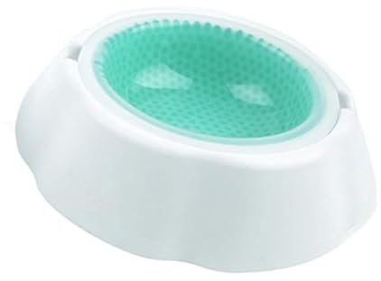 Beavorty Pet Cooler Bowl for Dogs and Cats Freezable Drinking Bowl with Condensate Beads Easy to Clean for Hot Weather Convenient Pet Feeding