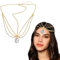 Boho Quasten Kopfketten,Quaste Kette Haarband,Boho Stirnband Kopf,Damen Kopfschmuck für Festival Accessoires Hochzeit Halloween