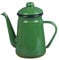 LOVIVER Tetera para estufa de café esmaltada, gruesa, Vintage, duradera, tetera de agua, tetera de café de 1,1 L para agua hirviendo de té al aire libre en, Verde