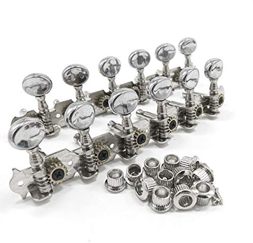 Sujurio 6L 6R Tuners Meccaniche Meccaniche Stringa Tuning Pioli per 12 Corde Chitarra Acustica Accessorio Parte