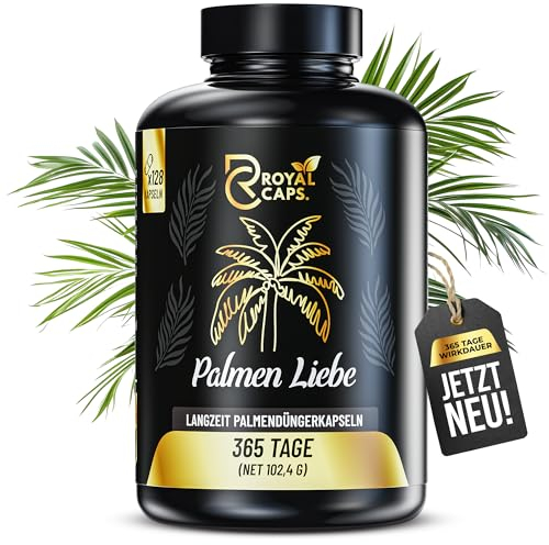 RoyalCaps Langzeit Palmendünger in Kapselform - Organischer Langzeit Palmendünger (128 Kapseln)