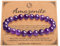 ALLWYOU Amethyst Armband Perlenarmband Damen Herren Heilsteine Armband 8mm Natürliche Edelstein Armband Kristalle Steine Amethyst Yoga Armband Damen Bringt Glucksbringer Geschenk Gem Stone Bracelet