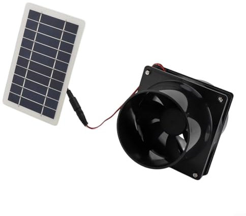 EpheyFIF Exhaust Fan Solar Powered Fan, 10W 12V Solar Power Exhaust Fan Ventilator For Greenhouse, Pet House, RV, And Chicken Coop