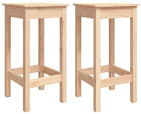 HETFTJN Stuhl Küche Armlehnstuhl Esszimmer Dining Chairs Armchair - Barstühle 2 STK. 40x40x78 cm Massivholz Kiefer für Konferenzraum Speisesaal Esszimmer Büro