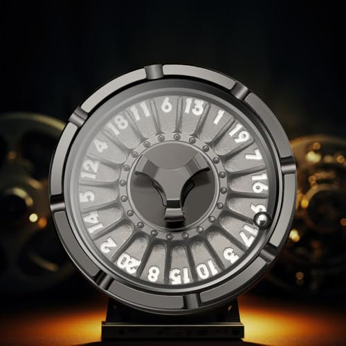 DNDND - Spinner della roulette per gioco di dungeon e draghi, set di dadi DND con bella confezione regalo per giochi di ruolo e tavolo (nero con numero bianco)